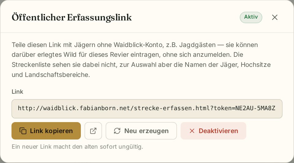 Erfassungslink