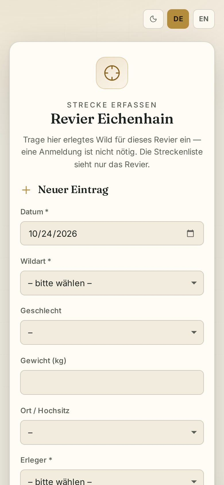 Strecke erfassen